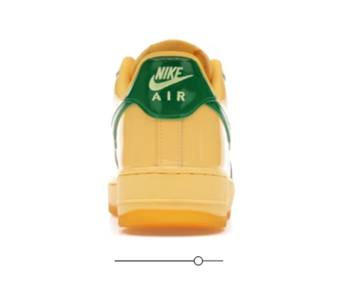 Nike Air Force 1 Low Patent Leather Topaz Gold Pine Green IO4489-700
