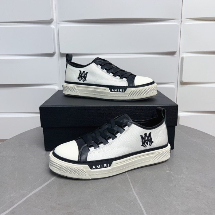 Amiri* Appliquéd Leather and Canvas Sneakers
