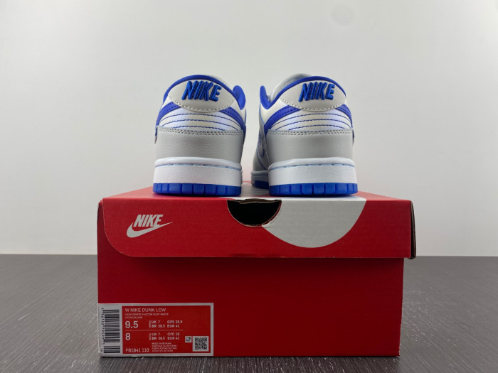 nike dunk low worldwide white royal blue fb1841-110