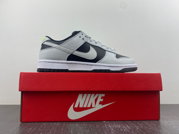nike dunk low "grey/black/volt" fd9756-001