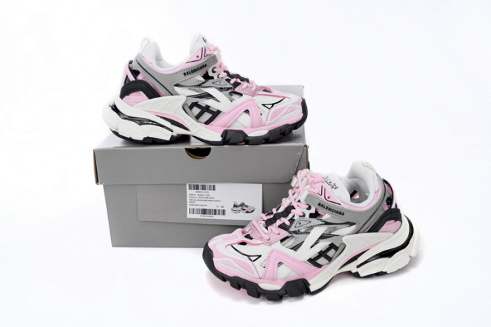 belanciaga Track 2 Sneaker Pink White 568615 W3AE2 5291