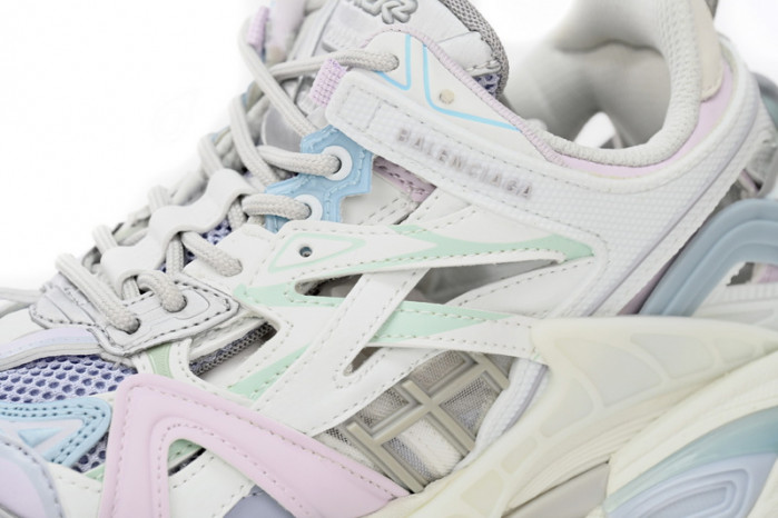 belanciaga Track 2 Sneaker Military Black Pale White Purple 568615 W2GN3 9045