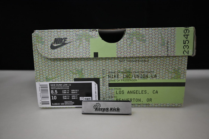 union x nike dunk low “passport pack argon” dj9649-400