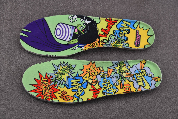 the powerpuff girls x nike sb dunk low “buttercup” fz8319-300