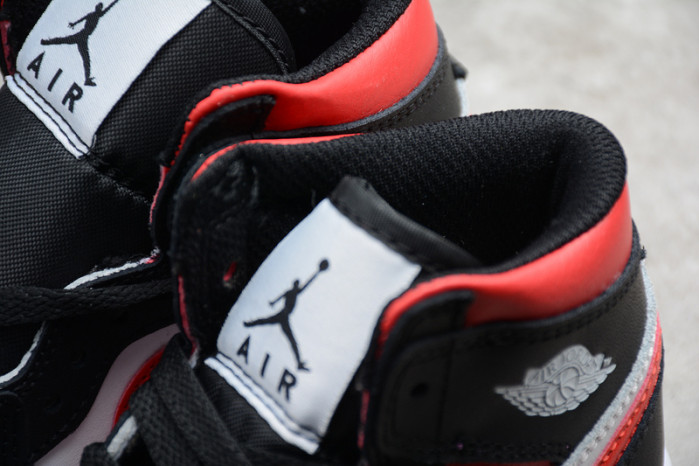 AIR JORDAN 1 BLACK WHITE GYM RED KID-555088-061