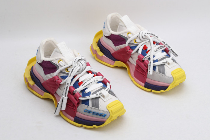 mixed-material space sneakers