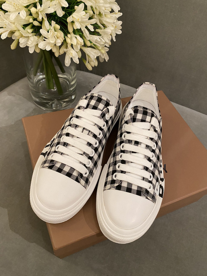 Bur*berry Vintage Check Cotton Sneakers