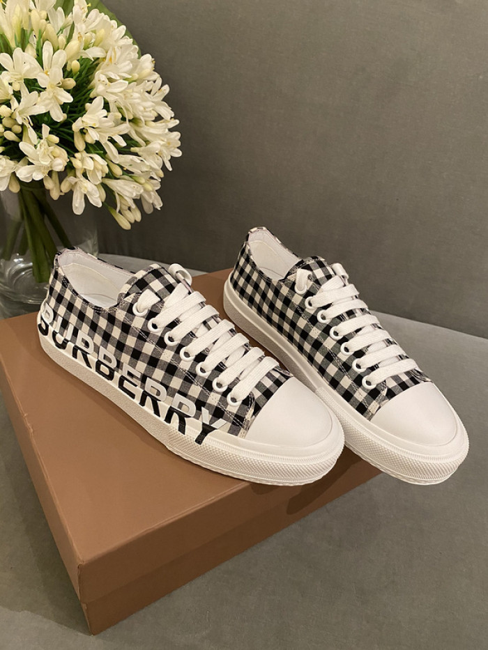 Bur*berry Vintage Check Cotton Sneakers