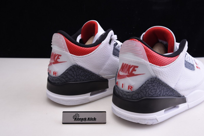 air jordan 3 retro "white fire red" cz6431-100