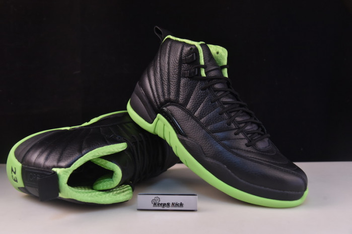 air jordan 12 black neon green