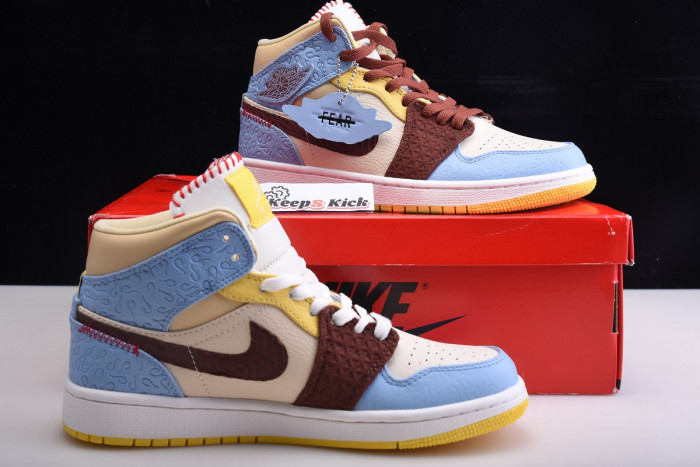 Ma*s*n chateau x air jordan 1 mid fearless multi - cu2803-200