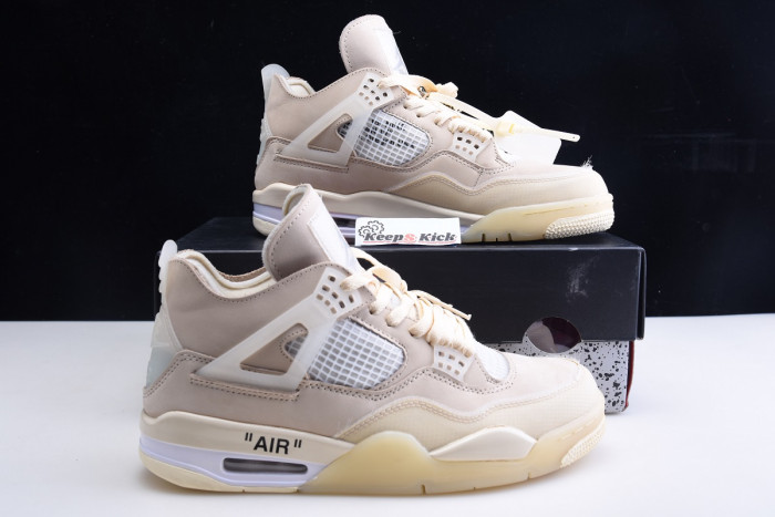 off white air jordan 4 sail cv9388-100