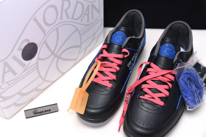 off white air jordan 2 black blue dj4375-004