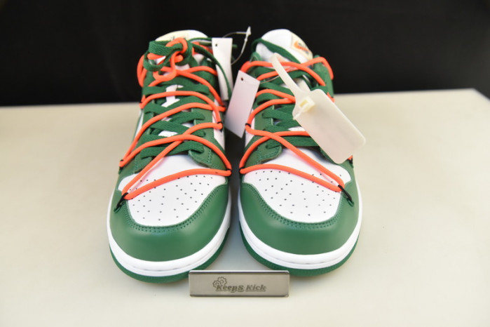 off white nike dunk low pine green ct0856-100