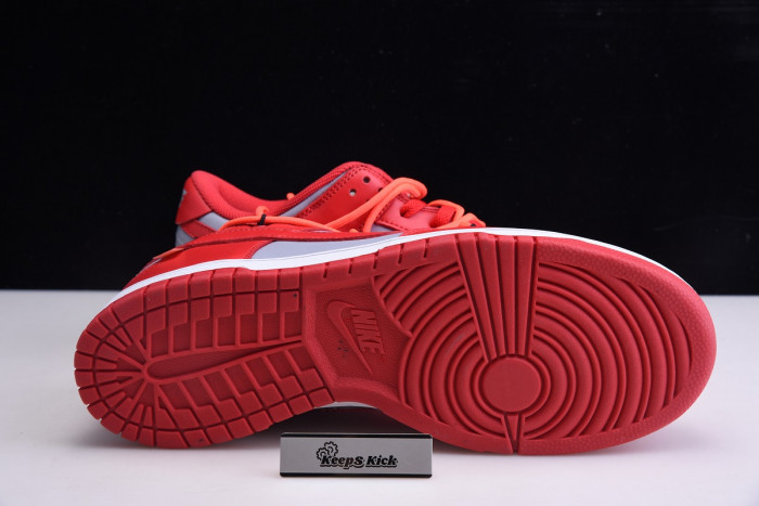 off white nike dunk low sp university red cu1726-600